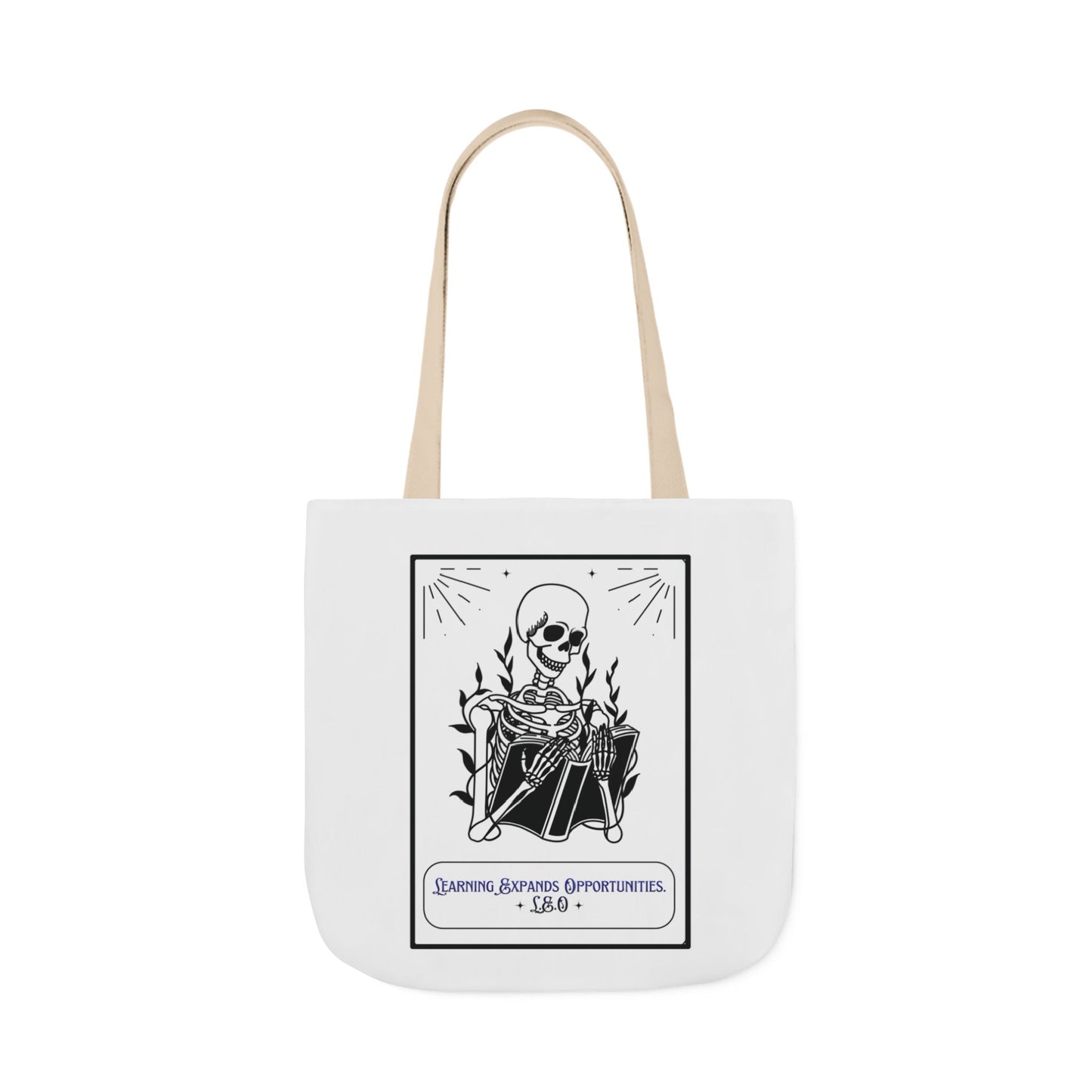 Personalized Initial Quote Skeleton Canvas Tote Custom Name