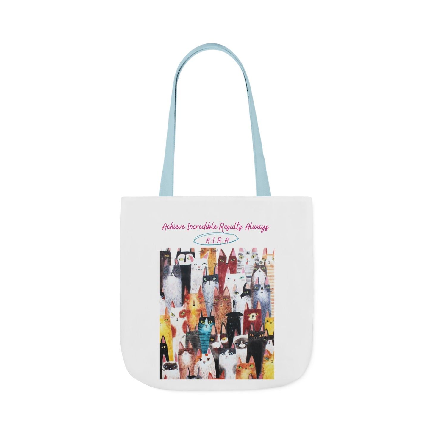 Personalized Initial Quote Cat Collage Canvas Tote Custom Name