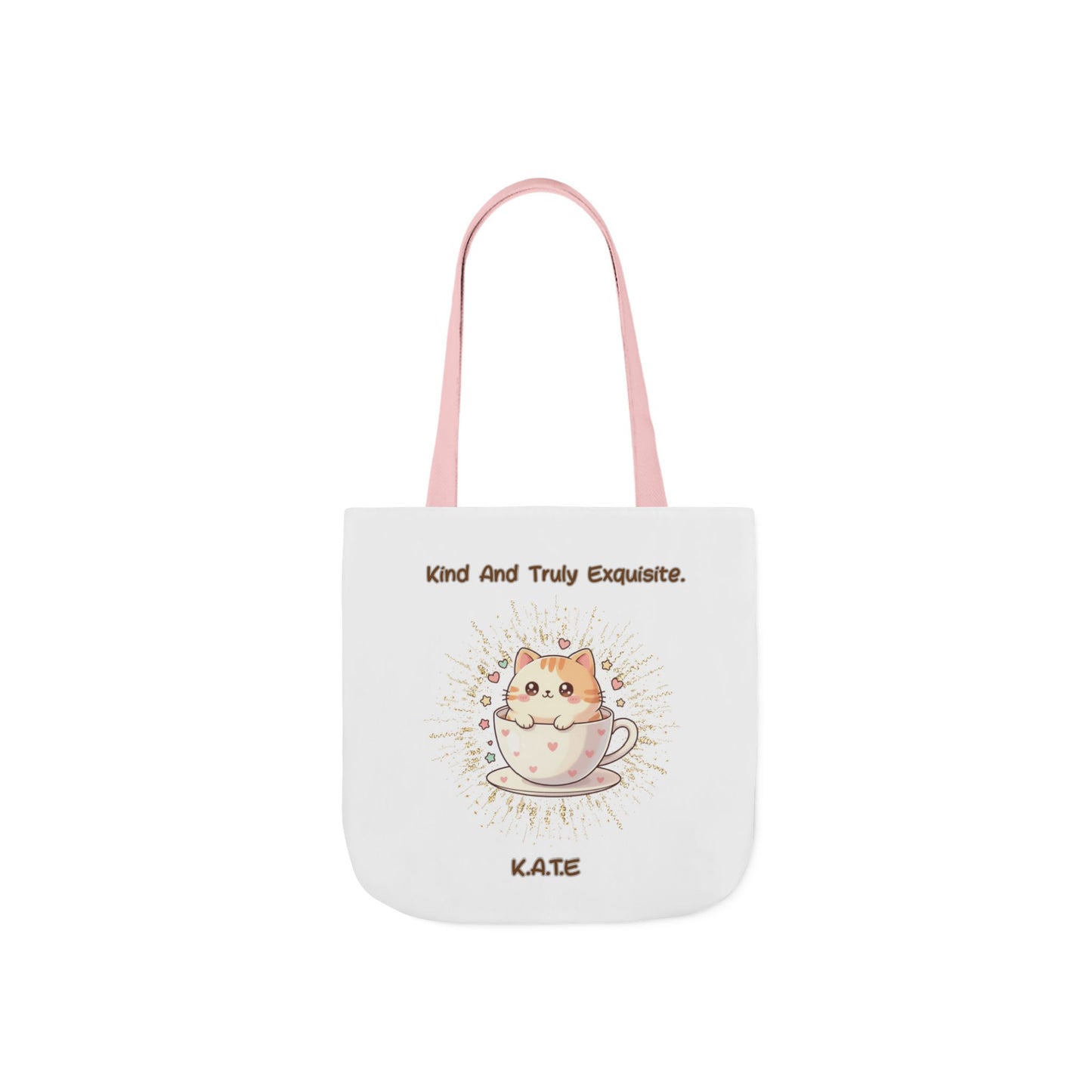 Personalized Initial Quote Exquisite Cat Canvas Tote Custom Name