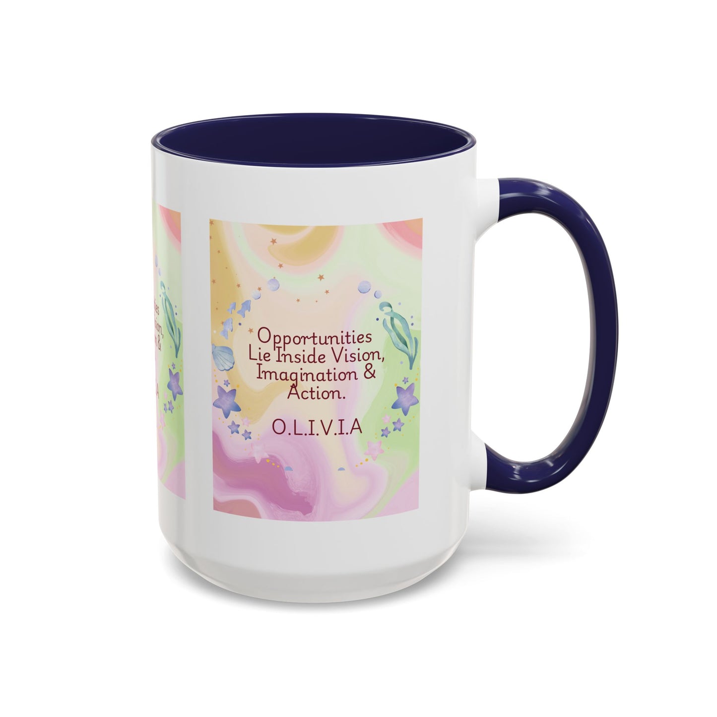 Personalized Ocean Theme Accent Coffee Mug