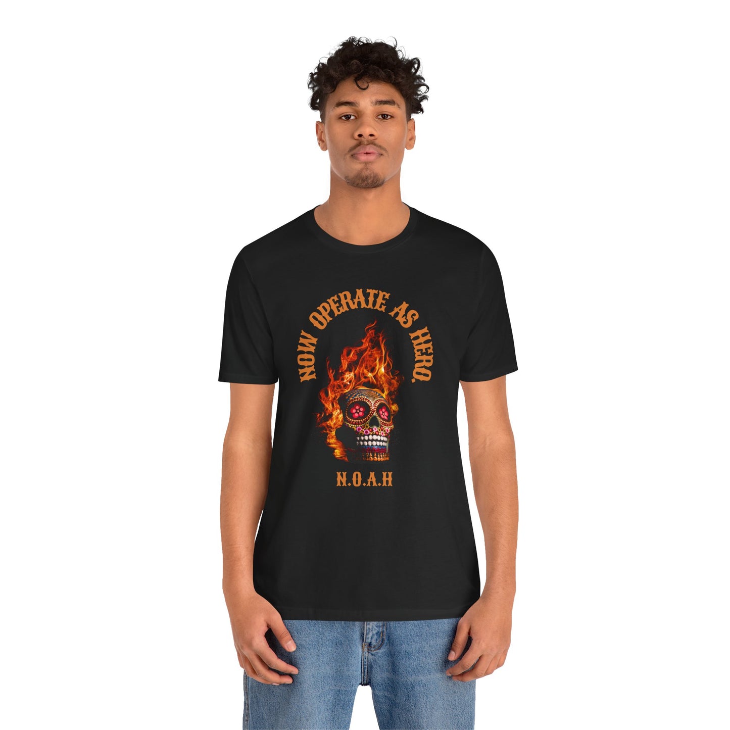 Personalized Fiery Skull Graphic Tee