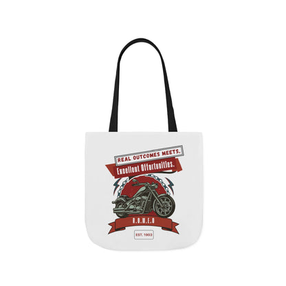Personalized Initial Quote Motorcycle Canvas Tote Custom Name