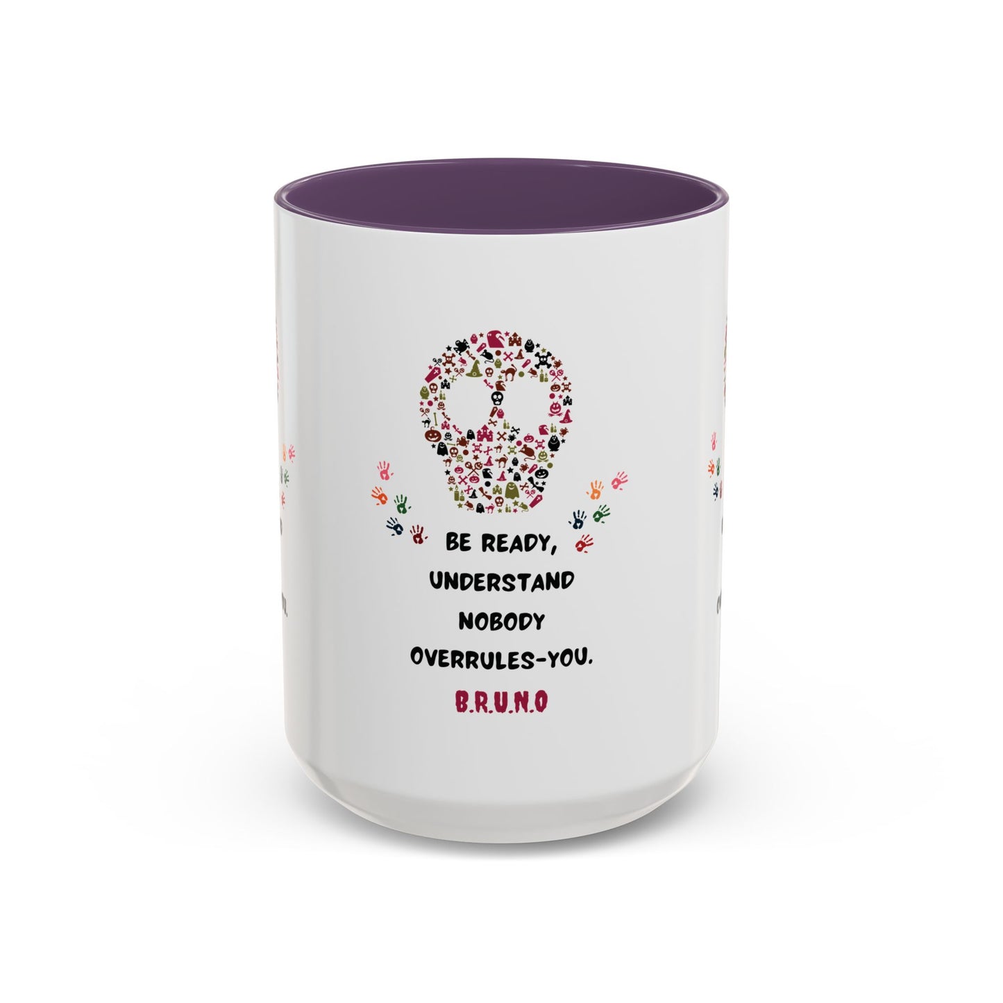 Personalized Initial Floral Skull Accent Coffee Mug