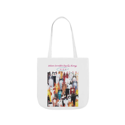 Personalized Initial Quote Cat Collage Canvas Tote Custom Name