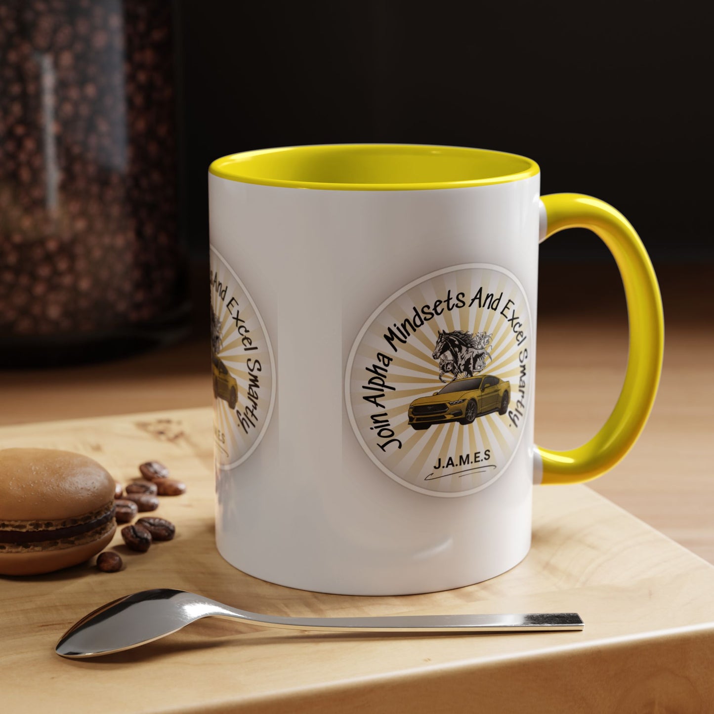 Personalized Car with Horse Accent Coffee Mug