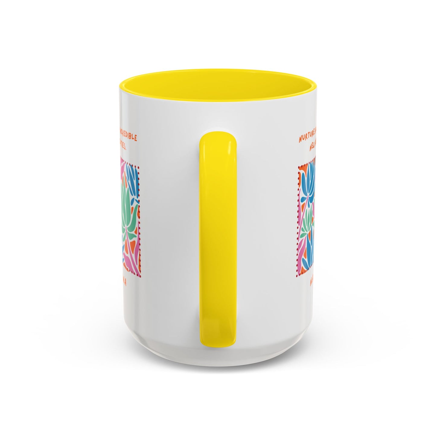 Personalized Initial Floral Momentum Accent Coffee Mug