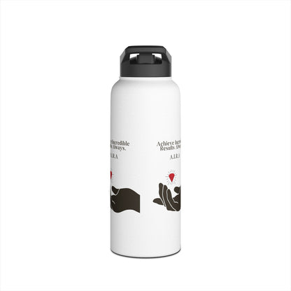 Personalized Initial Quote Hand and Gem Stainless Steel Water Bottle
