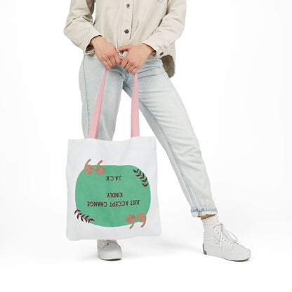 Personalized Initial Quote Inspirational  Note Canvas Tote Custom Name