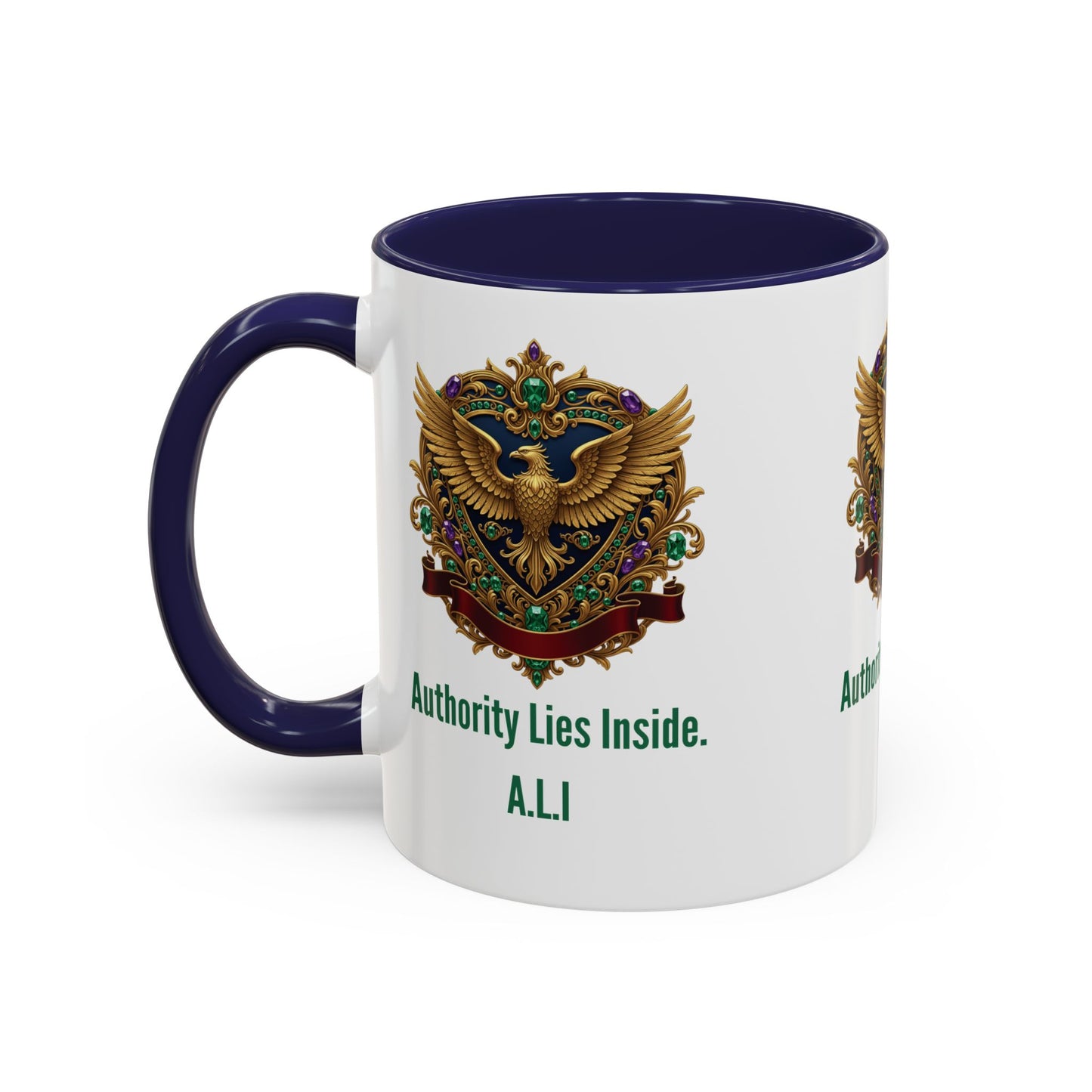 Personalized Initial Eagle Accent Coffee Mug