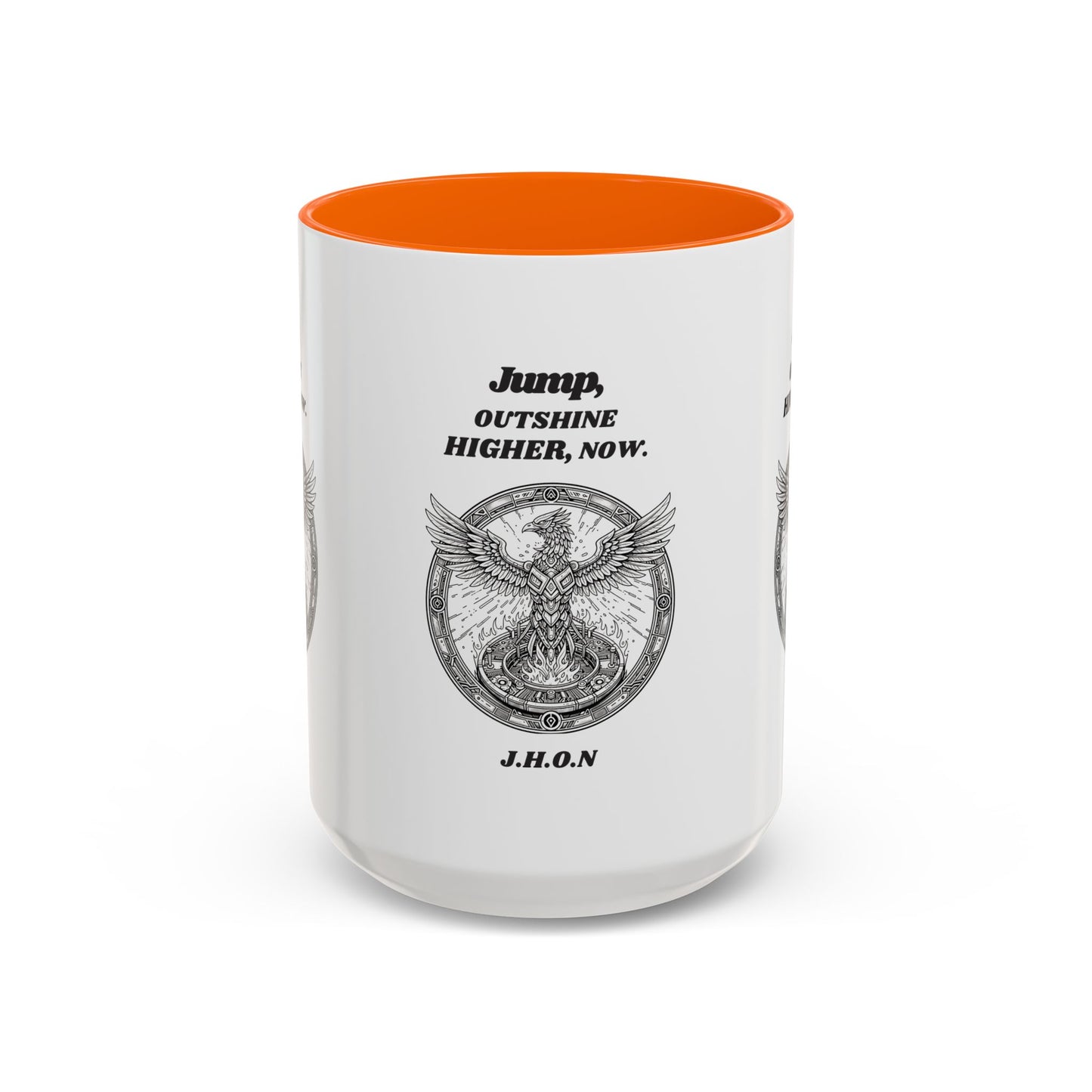Personalized Eagle Circle Accent Coffee Mug