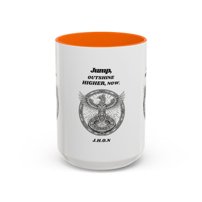 Personalized Eagle Circle Accent Coffee Mug