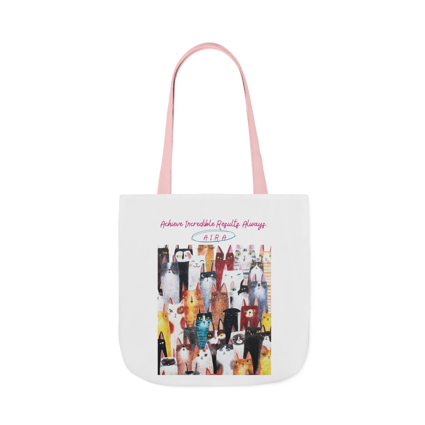 Personalized Initial Quote Cat Collage Canvas Tote Custom Name