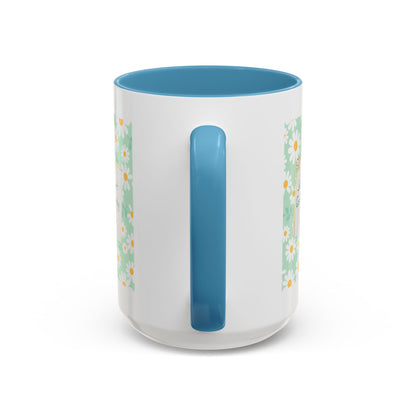 Personalized Floral Message Accent Coffee Mug