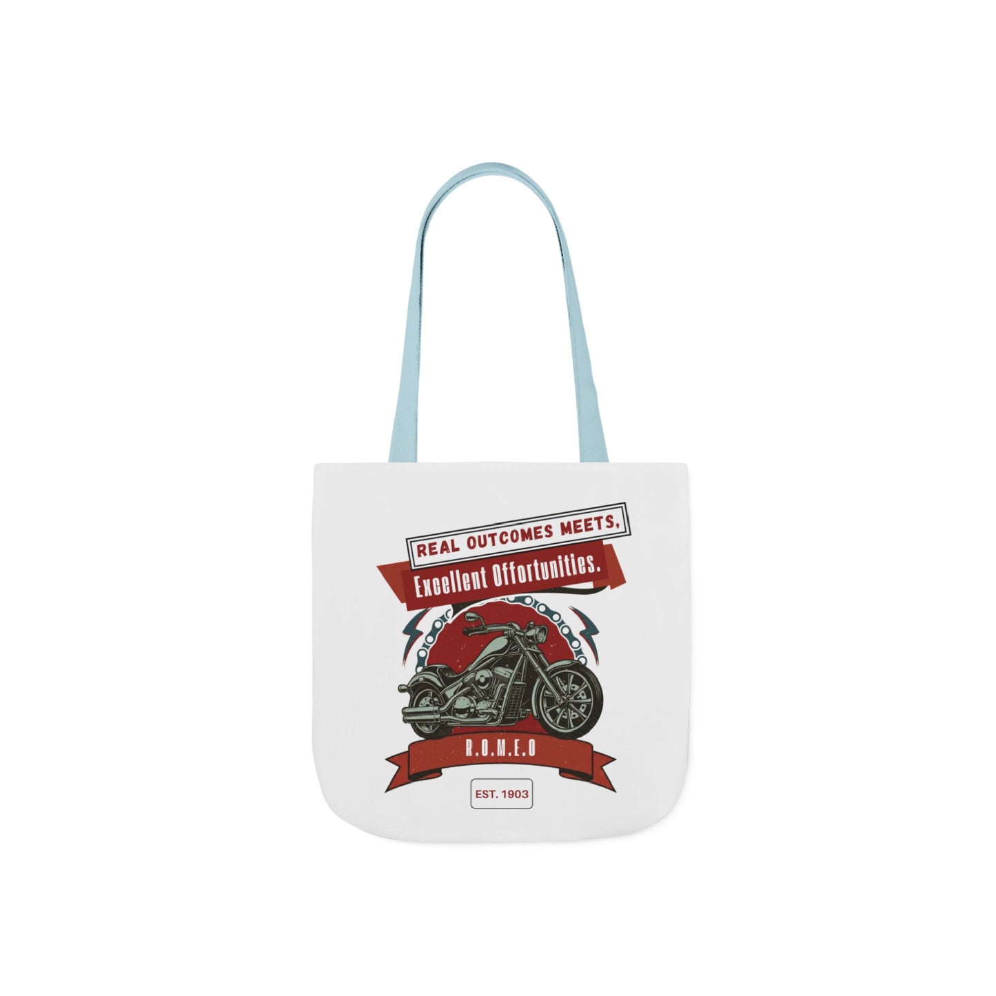 Personalized Initial Quote Motorcycle Canvas Tote Custom Name
