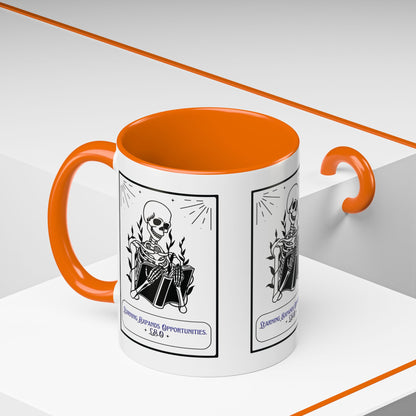 Personalized Initial Skeleton Accent Coffee Mug