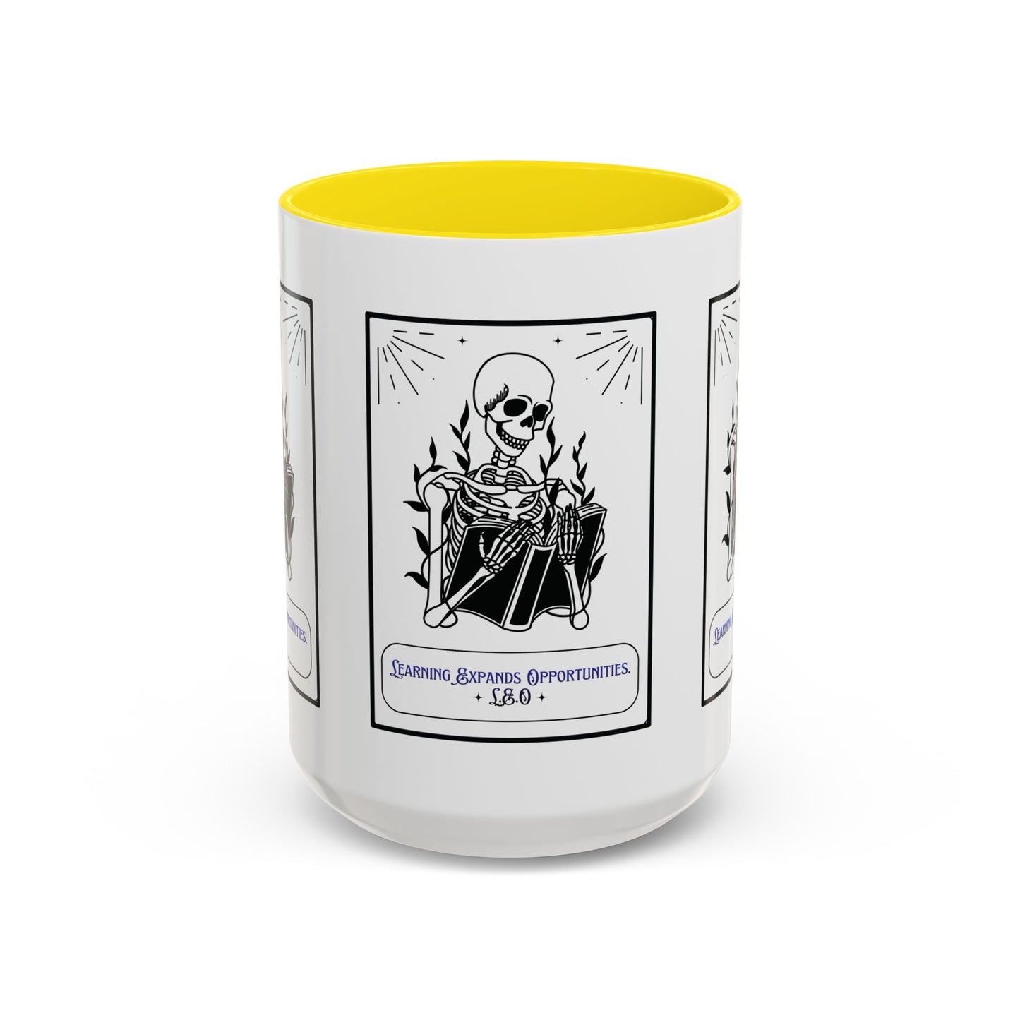 Personalized Initial Skeleton Accent Coffee Mug