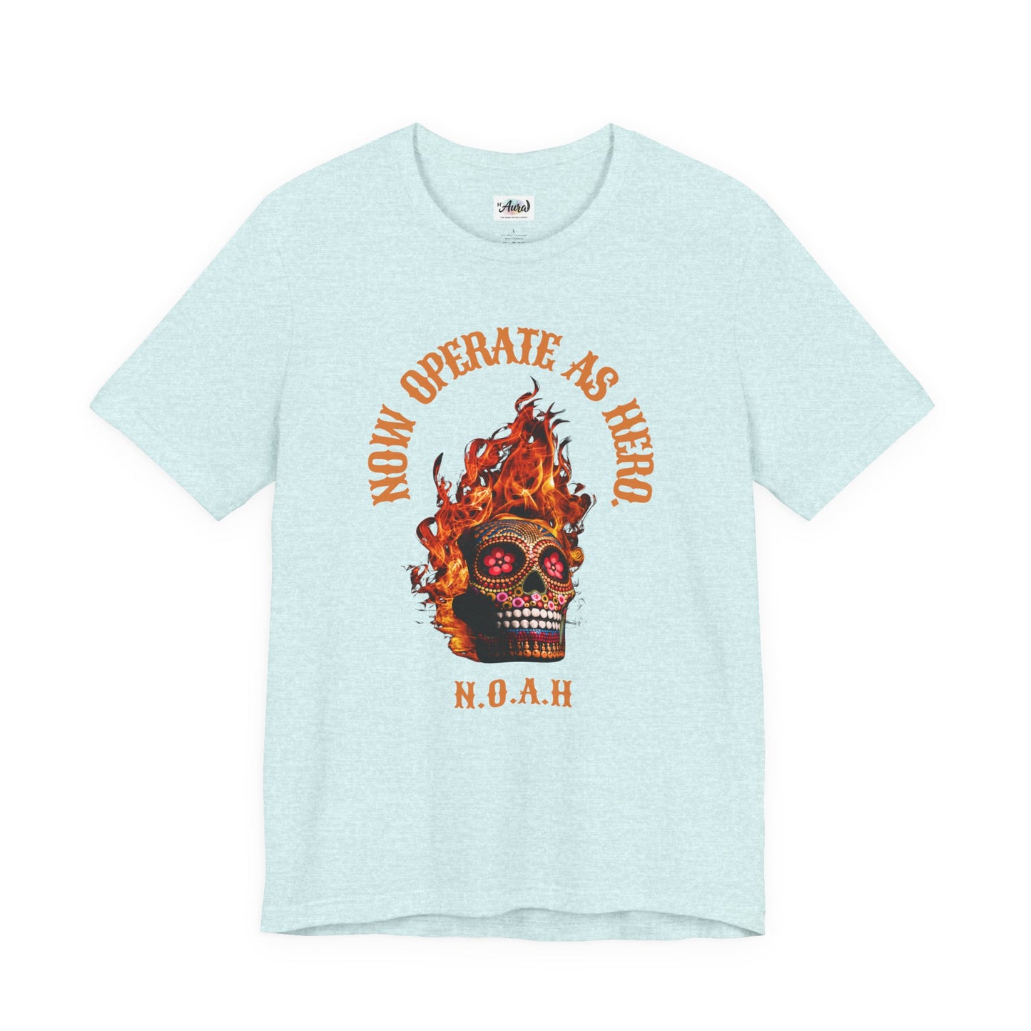 Personalized Fiery Skull Graphic Tee