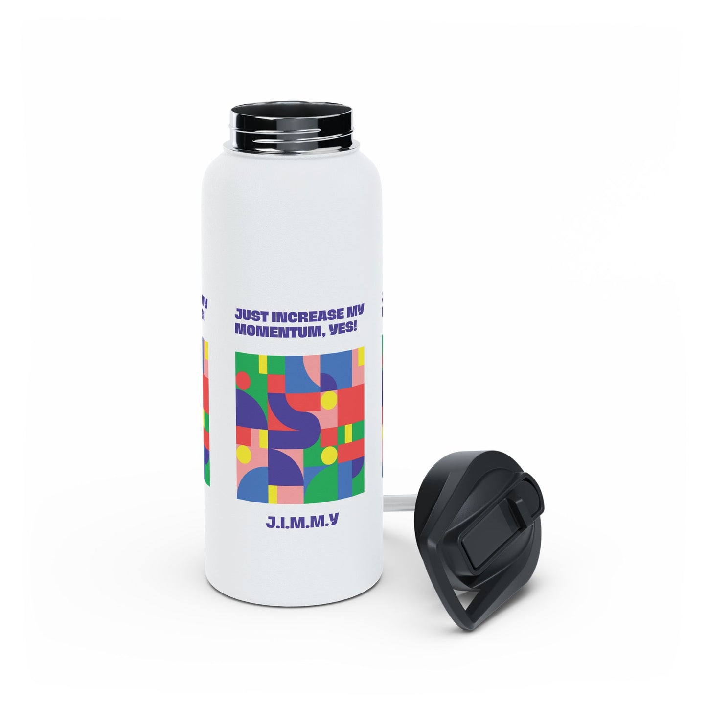 Personalized Initial Quote Colorful Momentum Stainless Steel Water Bottle