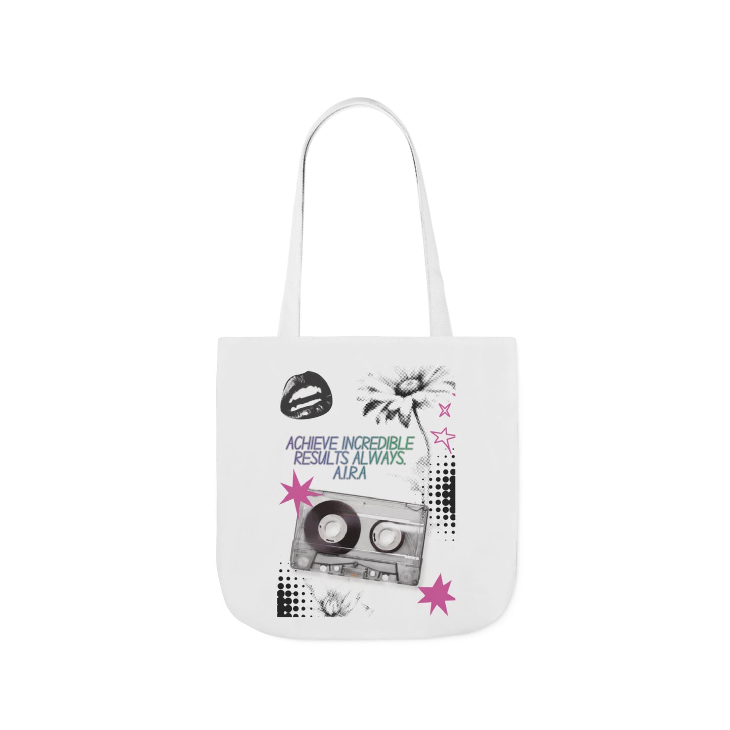 Personalized Initial Quote Cassette Vibes Canvas Tote Custom Name