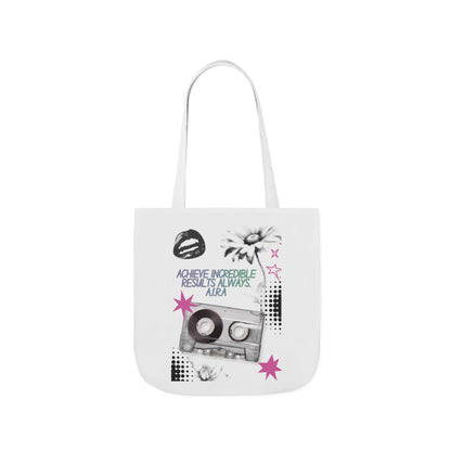Personalized Initial Quote Cassette Vibes Canvas Tote Custom Name