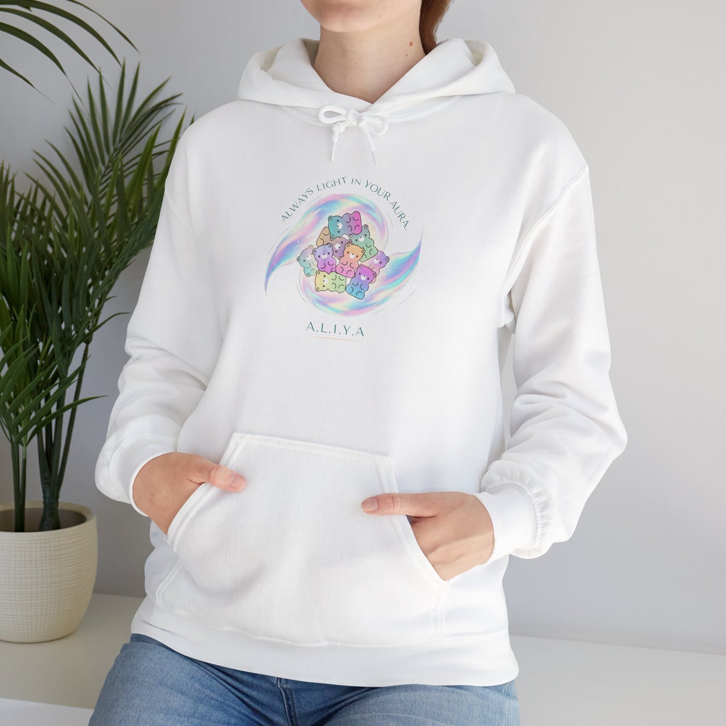 Personalized Pastel Teddy Hooded Sweatshirt