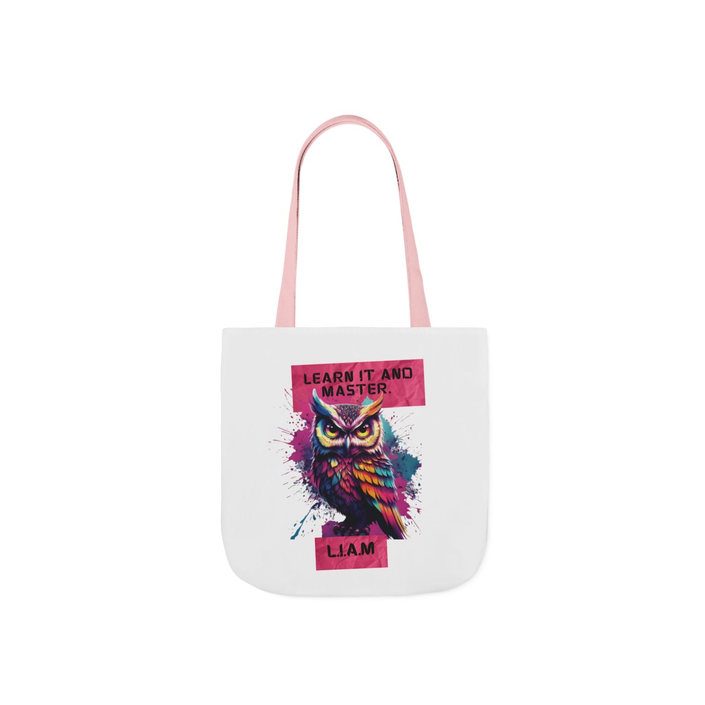 Personalized Initial Quote Owl Canvas Tote Custom Name