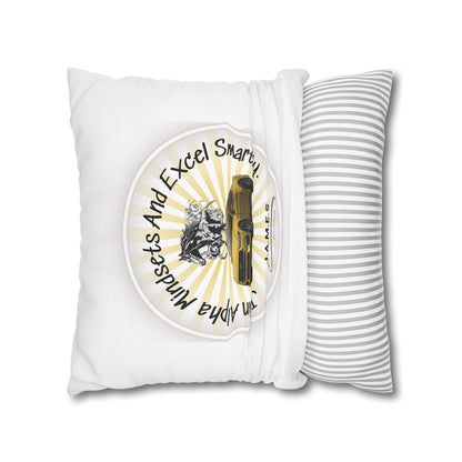 Personalized Initial Quote Horse Car — Custom Sayings on Square Poly Canvas Pillowcase