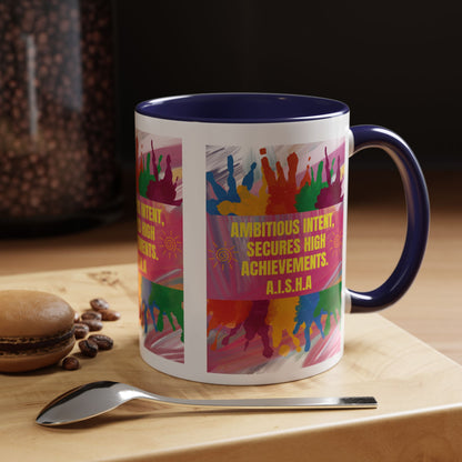 Personalized Initial Colorful Paint Accent Coffee Mug