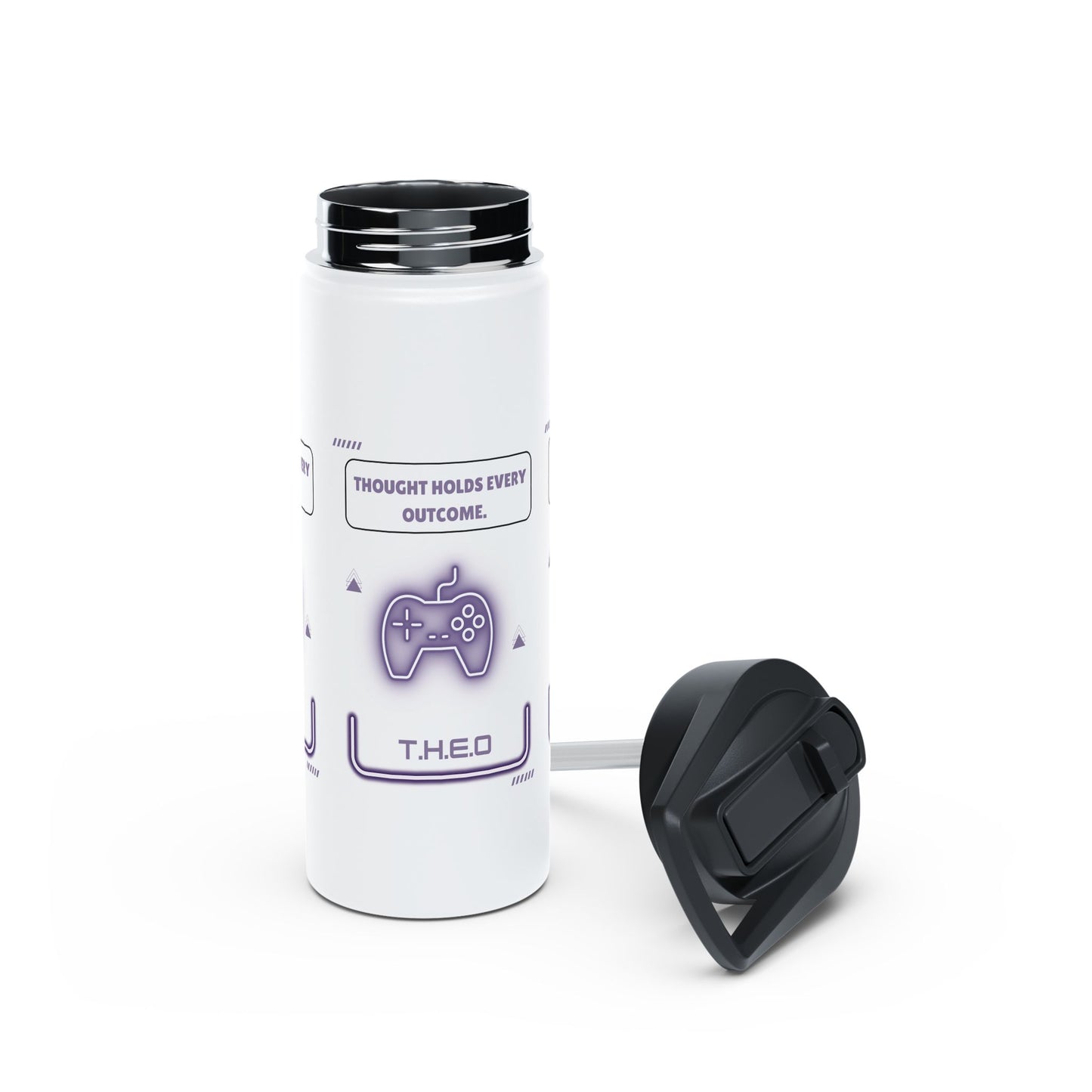 Personalized Initial Quote Controller Stainless Steel Water Bottle