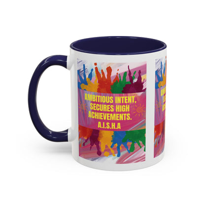 Personalized Initial Colorful Paint Accent Coffee Mug