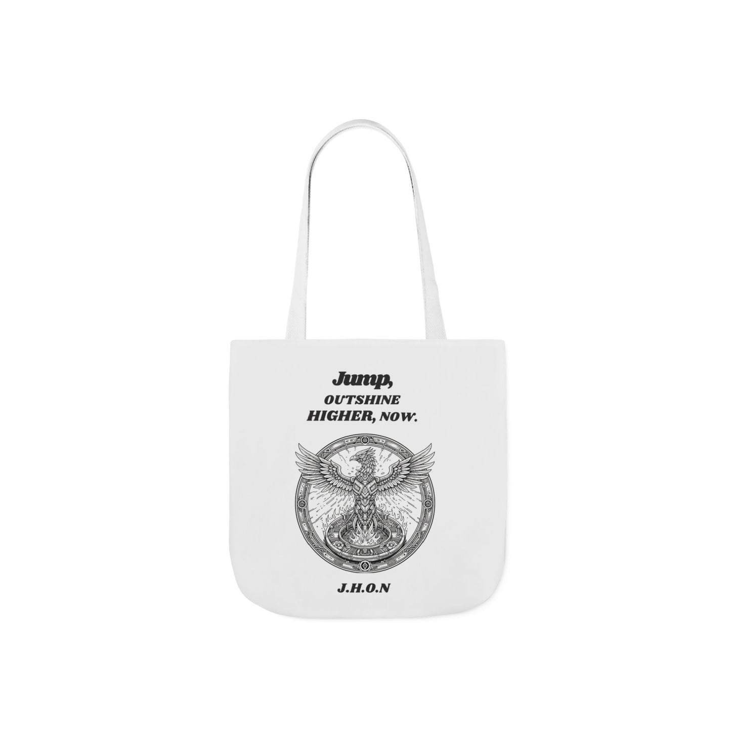 Personalized Initial Quote Circled Eagle Canvas Tote Custom Name