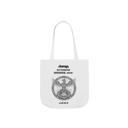 Personalized Initial Quote Circled Eagle Canvas Tote Custom Name