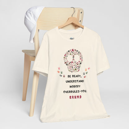 Personalized Peace Floral  and Skull Tee