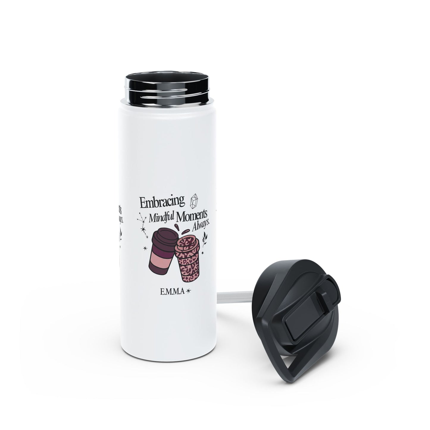 Personalized Initial Quote Coffee Cup Stainless Steel Water Bottle