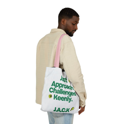 Personalized Initial Quote Simple Message Canvas Tote Custom Name