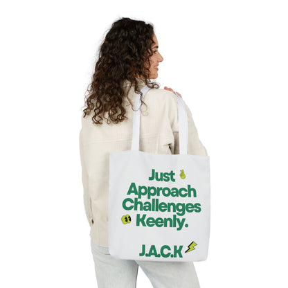 Personalized Initial Quote Simple Message Canvas Tote Custom Name