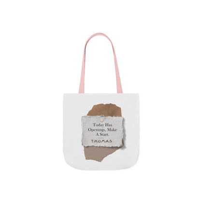 Personalized Initial Quote Torn Paper Canvas Tote Custom Name