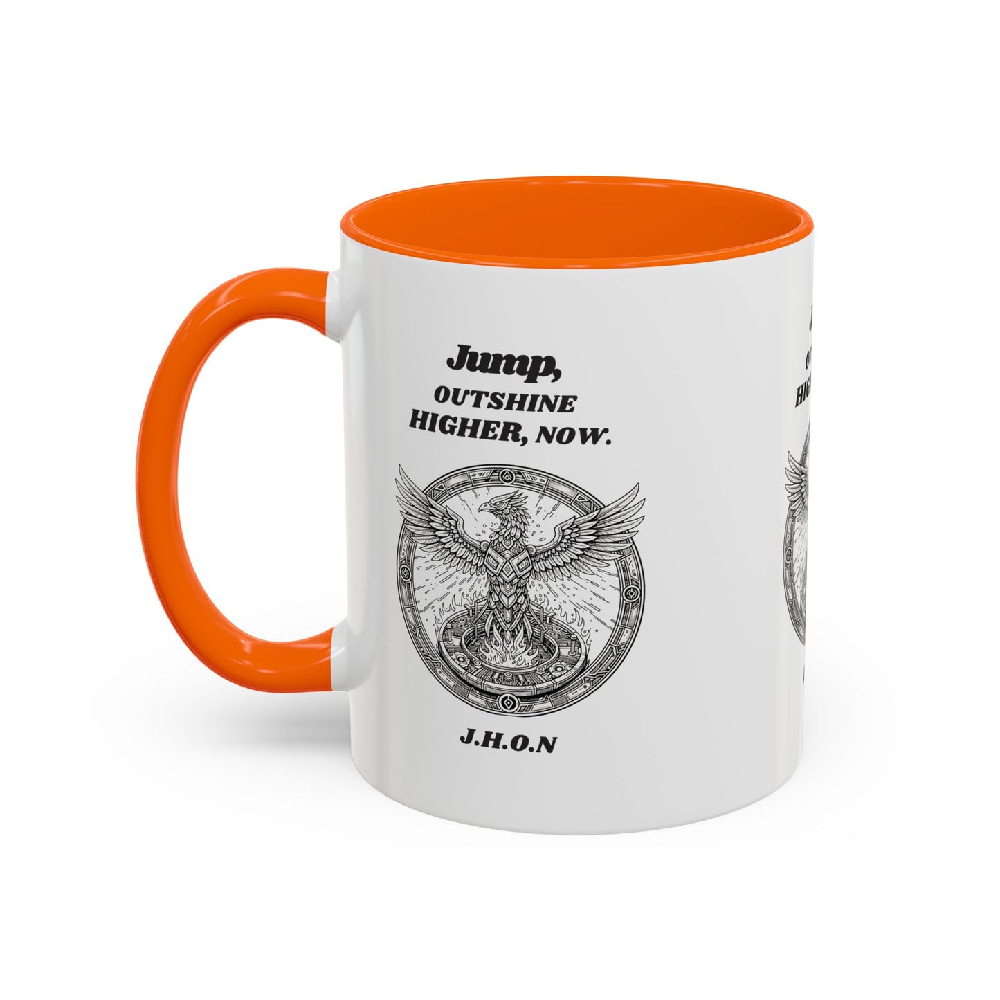 Personalized Eagle Circle Accent Coffee Mug