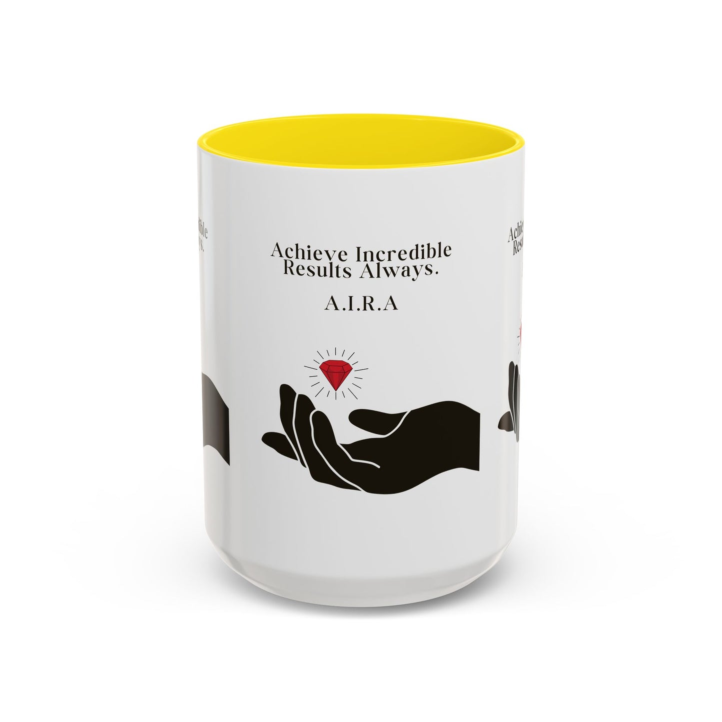 Personalized Initial Hand and Gem Accent Coffee Mug