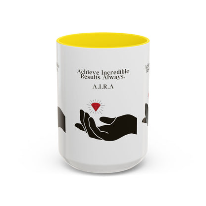 Personalized Initial Hand and Gem Accent Coffee Mug