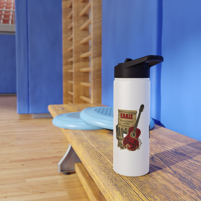Personalized Initial Quote Guitar Stainless Steel Water Bottle