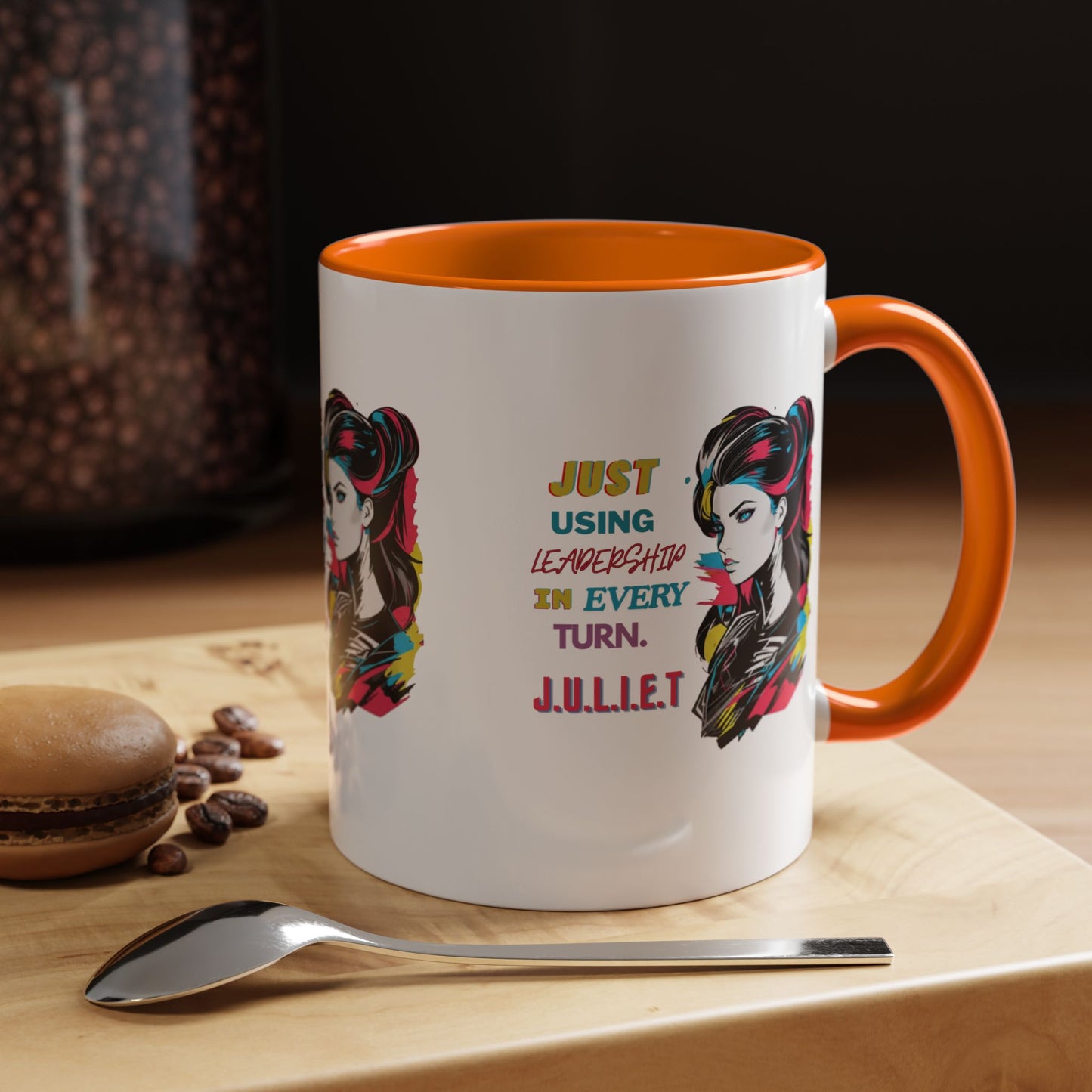 Personalized Vintage Girl Accent Coffee Mug
