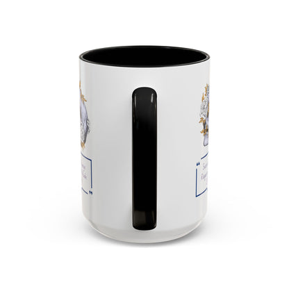 Personalized Initial Floral Skull Accent Coffee Mug