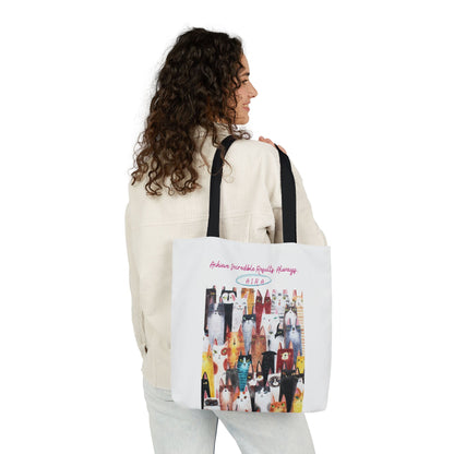 Personalized Initial Quote Cat Collage Canvas Tote Custom Name