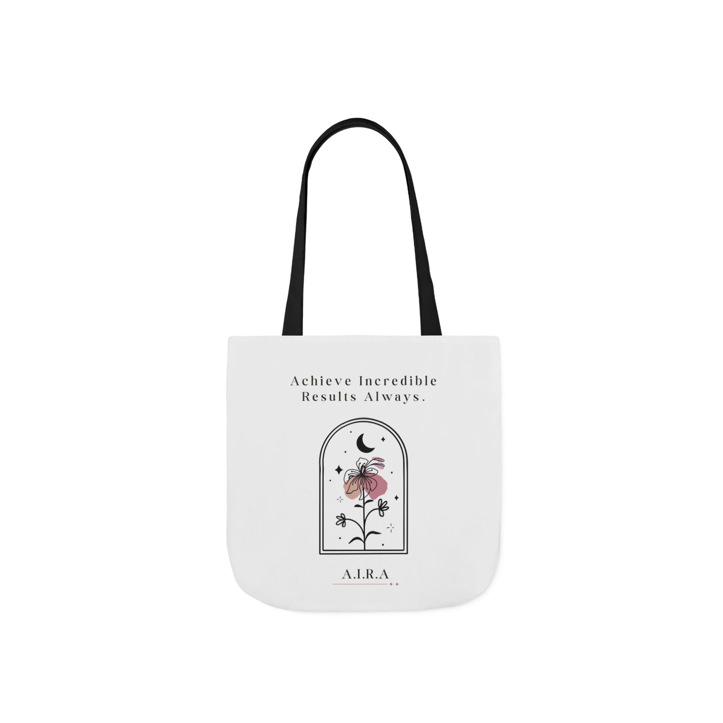 Personalized Initial Quote Floral Moon Canvas Tote Custom Name