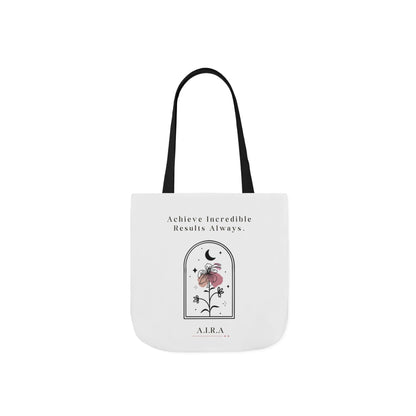 Personalized Initial Quote Floral Moon Canvas Tote Custom Name
