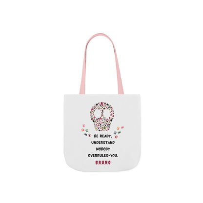 Personalized Initial Quote Floral Skull Canvas Tote Custom Name