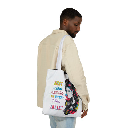 Personalized Initial Quote Cosmetic Colorful Girl Tote Custom Name