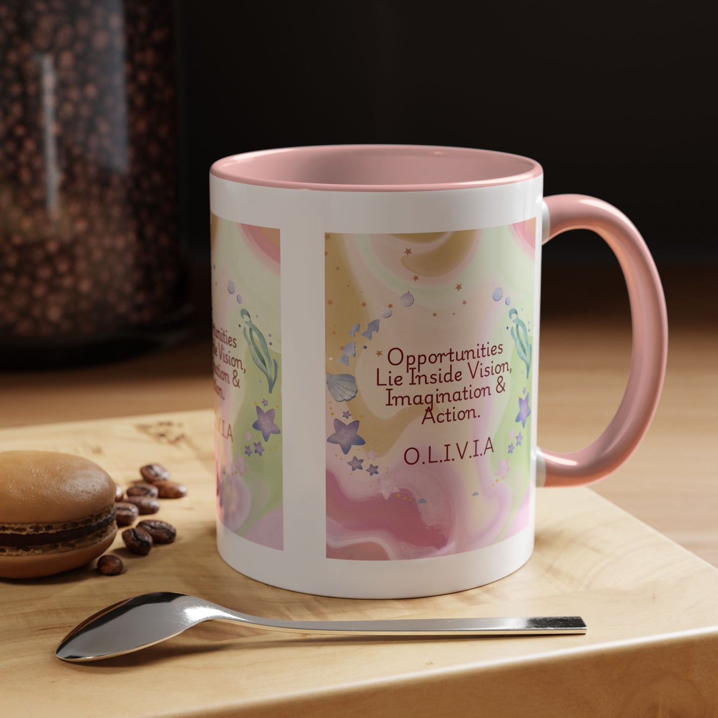 Personalized Ocean Theme Accent Coffee Mug