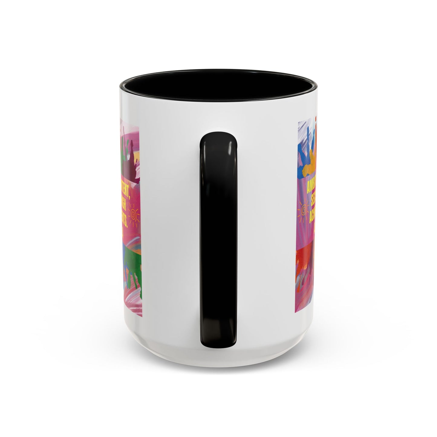 Personalized Initial Colorful Paint Accent Coffee Mug